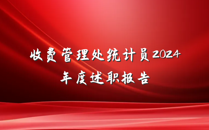 收费管理处统计员2024年度述职报告