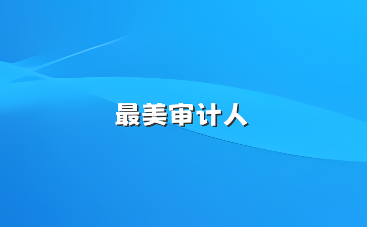 最美审计人