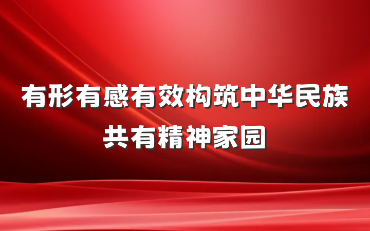 有形有感有效构筑中华民族共有精神家园