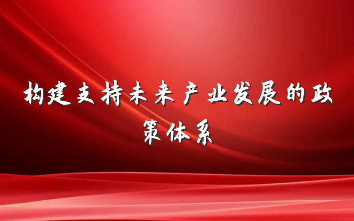 构建支持未来产业发展的政策体系