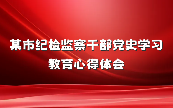 某市纪检监察干部党史学习教育心得体会