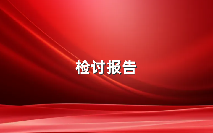 检讨报告