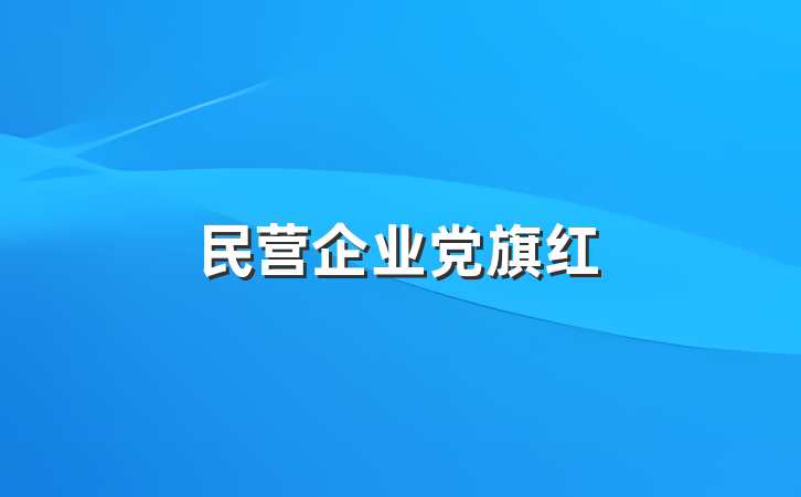 民营企业党旗红