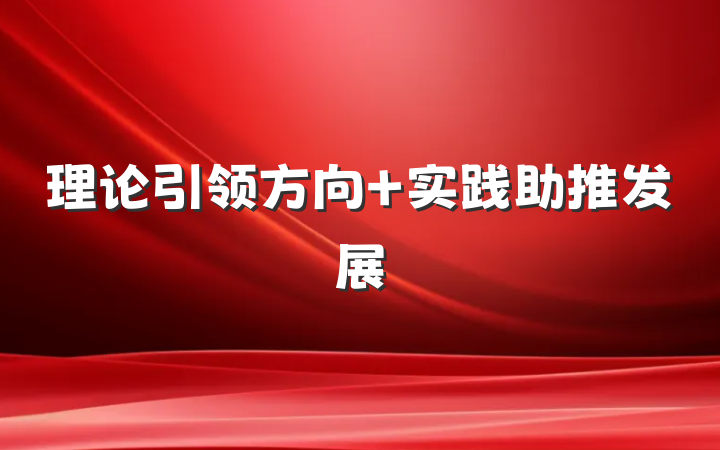理论引领方向 实践助推发展
