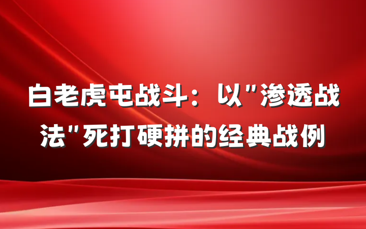 白老虎屯战斗：以＂渗透战法＂死打硬拼的经典战例