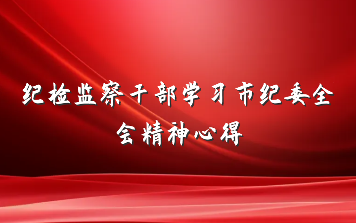 纪检监察干部学习市纪委全会精神心得