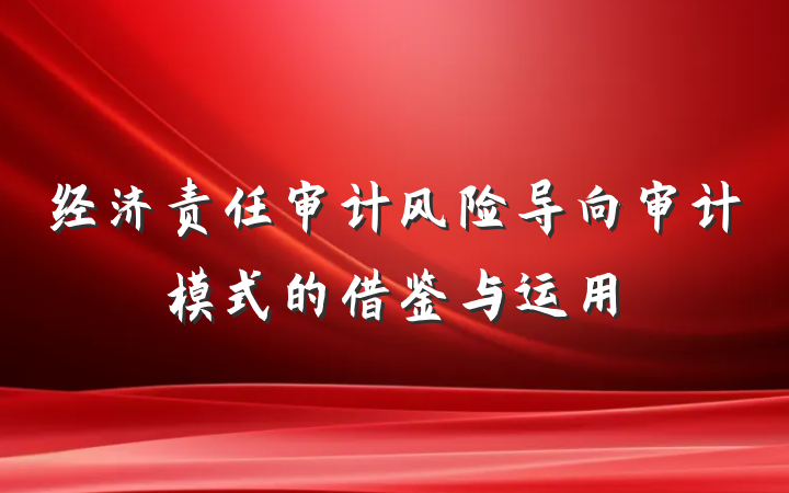 经济责任审计风险导向审计模式的借鉴与运用