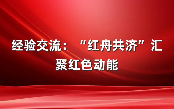 经验交流：“红舟共济”汇聚红色动能