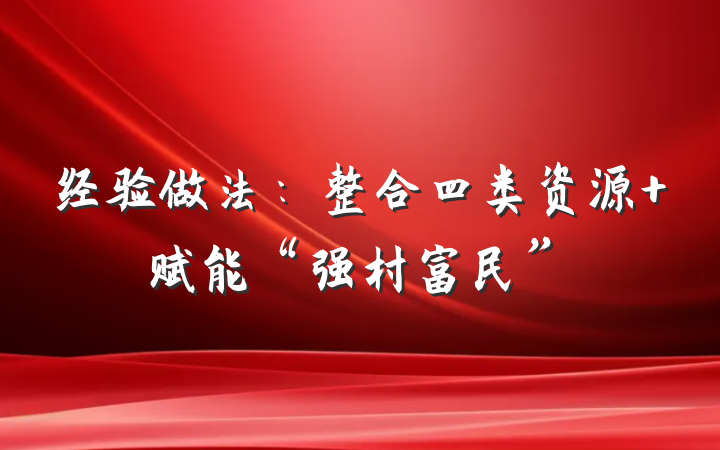 经验做法：整合四类资源 赋能“强村富民”