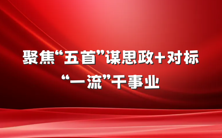 聚焦“五首”谋思政 对标“一流”干事业
