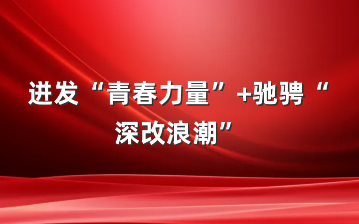 迸发“青春力量” 驰骋“深改浪潮”