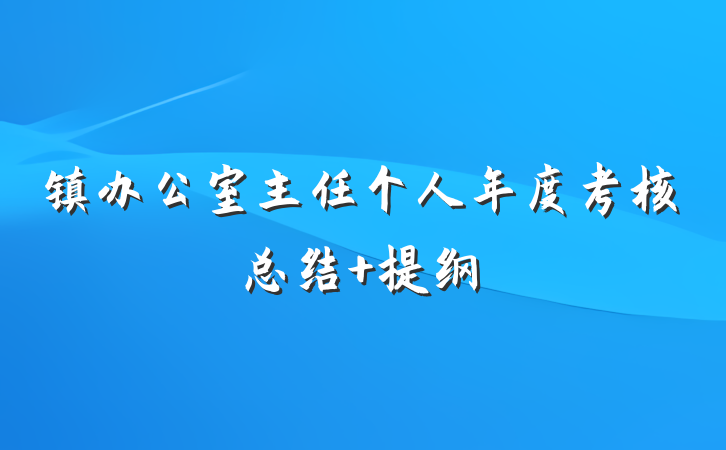 镇办公室主任个人年度考核总结 提纲