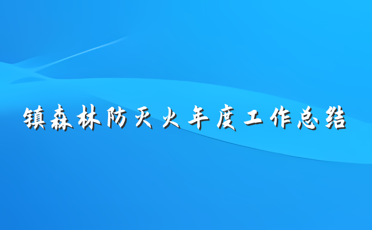 镇森林防灭火年度工作总结