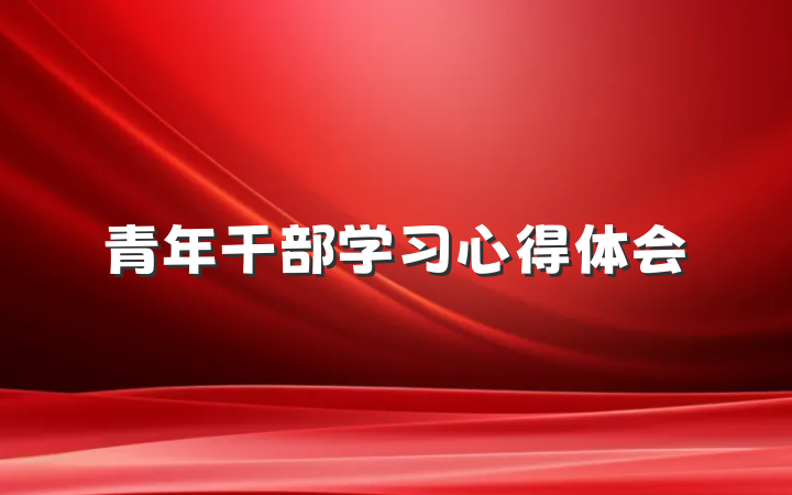 青年干部学习心得体会