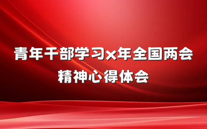 青年干部学习x年全国两会精神心得体会