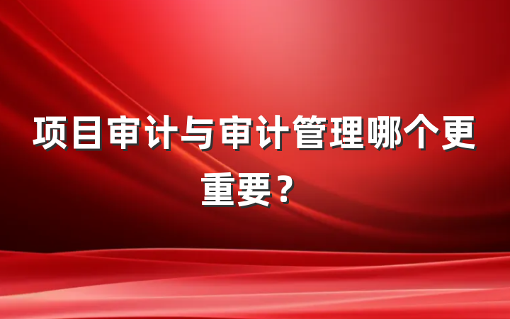 项目审计与审计管理哪个更重要？