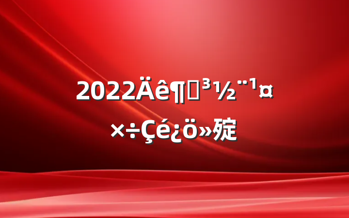 2022ȵ㱨