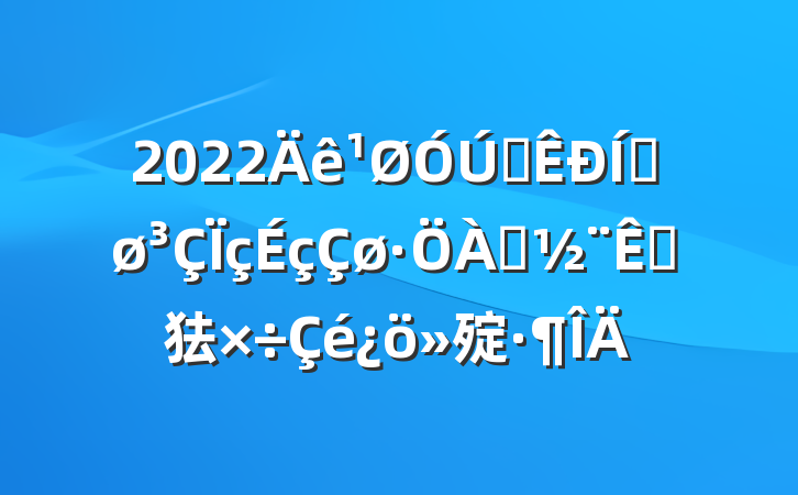 2022ȫƽ๲Ե㹤㱨