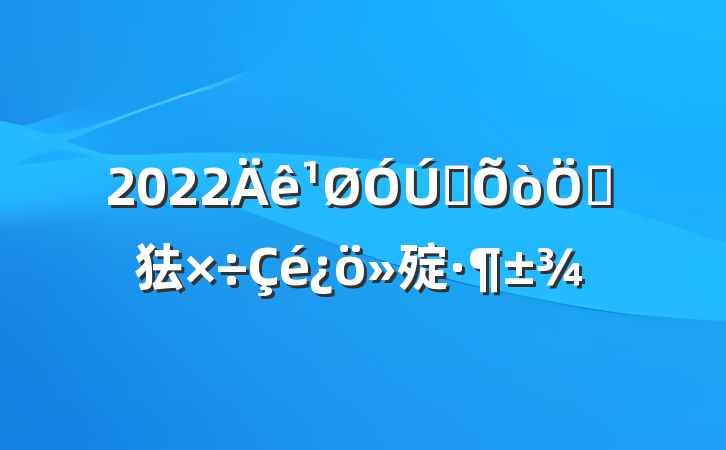 2022ȫص㹤㱨