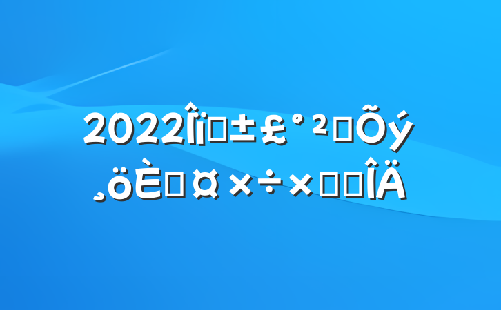 2022ҵת˹ܽ᷶