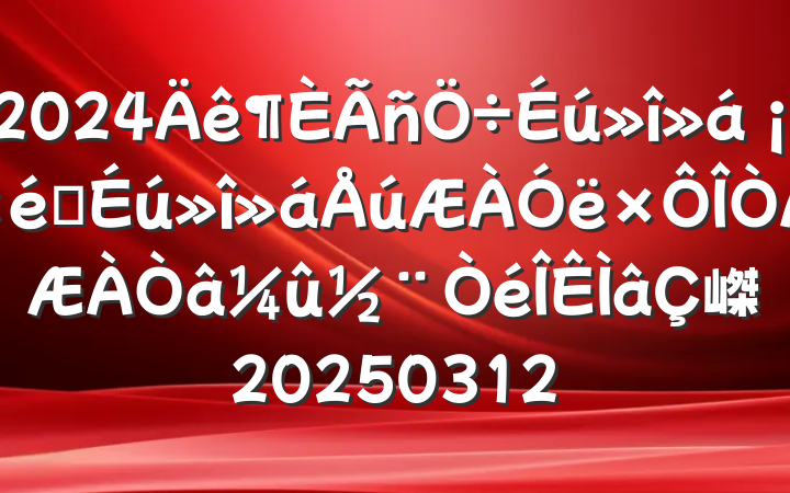 2024ᡢ֯嵥20250312