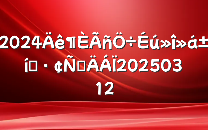 2024̬Բ20250312