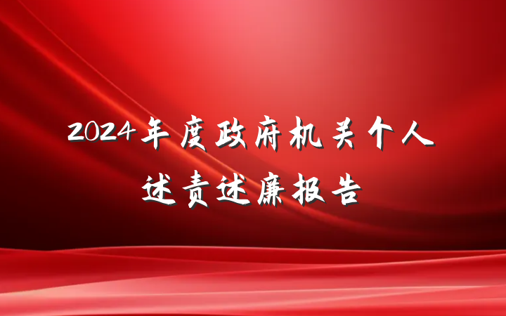 2024年度政府机关个人述责述廉报告