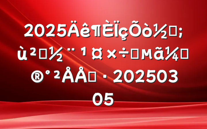 2025ֵ㵳Ҫƻ˼·20250305
