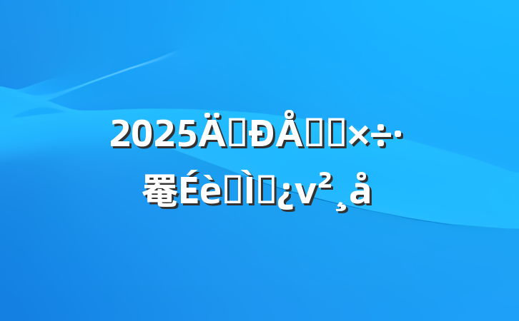 2025깤ϵͳ罨ר⵳ν