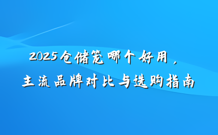 2025仓储笼哪个好用,主流品牌对比与选购指南