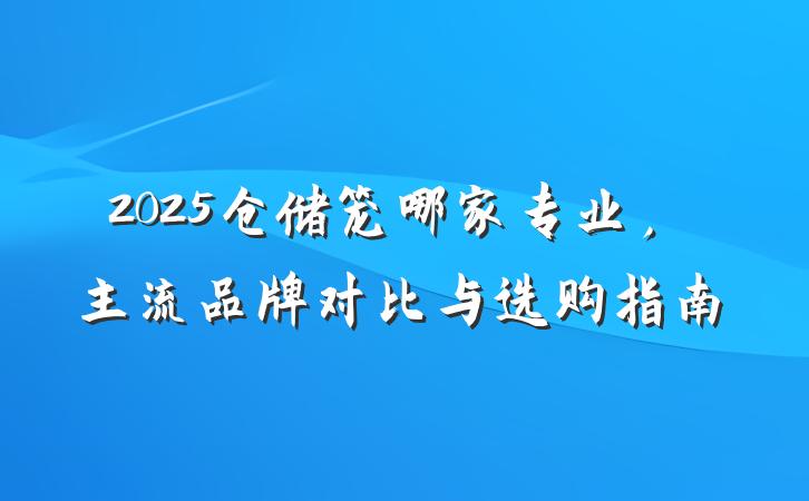 2025仓储笼哪家专业，主流品牌对比与选购指南