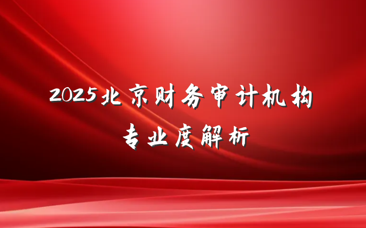 2025北京财务审计机构专业度解析