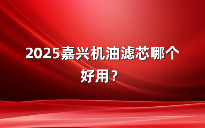 2025嘉兴机油滤芯哪个好用？
