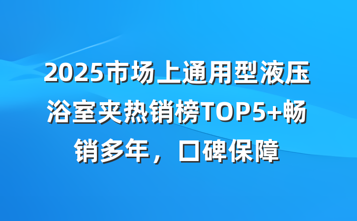 2025市场上通用型液压浴室夹热销榜TOP5 畅销多年,口碑保障