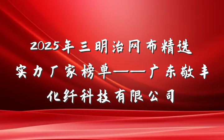 2025年三明治网布精选实力厂家榜单——广东敬丰化纤科技有限公司