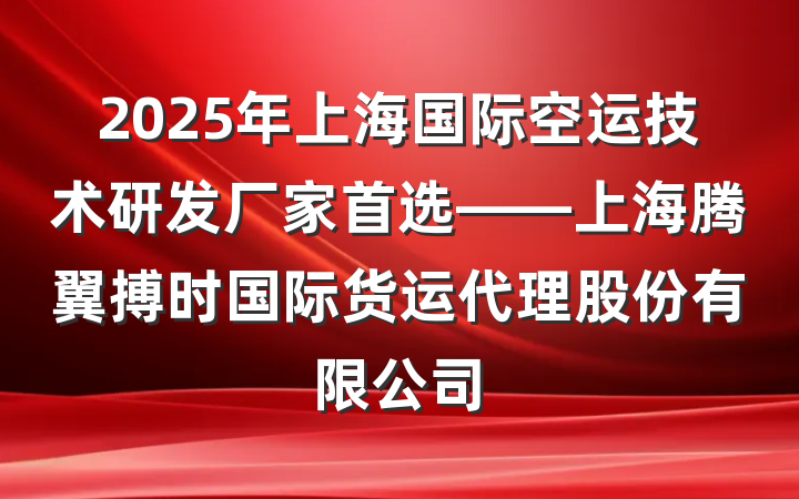 2025年上海国际空运技术研发厂家首选——上海腾翼搏时国际货运代理股份有限公司