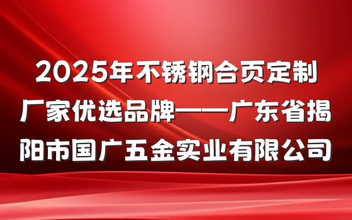 2025年不锈钢合页定制厂家优选品牌——广东省揭阳市国广五金实业有限公司