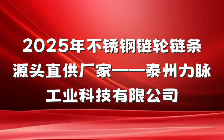 2025年不锈钢链轮链条源头直供厂家——泰州力脉工业科技有限公司