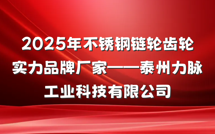 2025年不锈钢链轮齿轮实力品牌厂家——泰州力脉工业科技有限公司