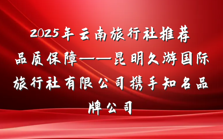 2025年云南旅行社推荐品质保障——昆明久游国际旅行社有限公司携手知名品牌公司