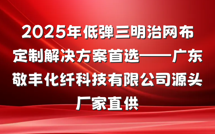 2025年低弹三明治网布定制解决方案首选——广东敬丰化纤科技有限公司源头厂家直供