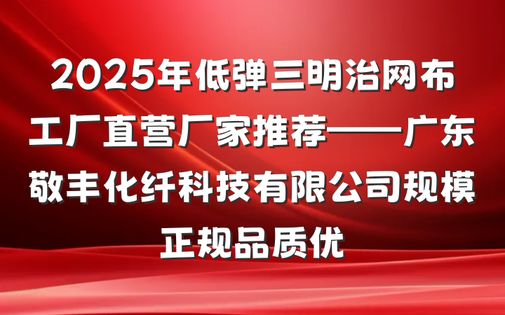 2025年低弹三明治网布工厂直营厂家推荐——广东敬丰化纤科技有限公司规模正规品质优