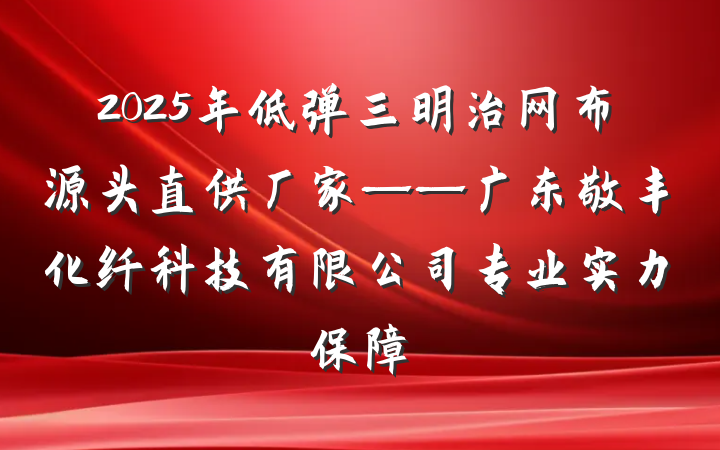 2025年低弹三明治网布源头直供厂家——广东敬丰化纤科技有限公司专业实力保障