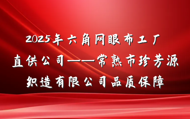 2025年六角网眼布工厂直供公司——常熟市珍芳源织造有限公司品质保障