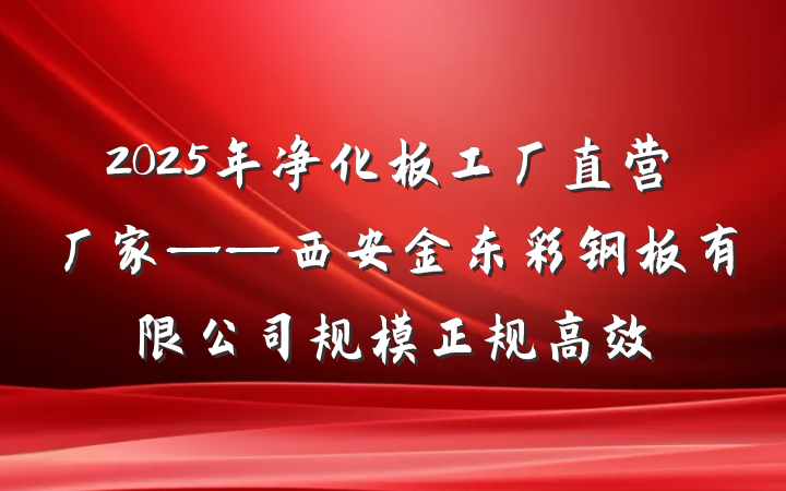 2025年净化板工厂直营厂家——西安金东彩钢板有限公司规模正规高效