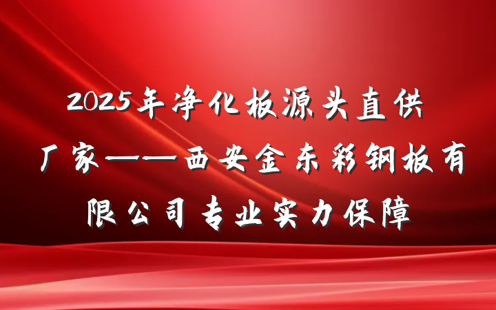 2025年净化板源头直供厂家——西安金东彩钢板有限公司专业实力保障