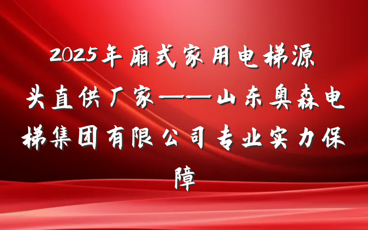2025年厢式家用电梯源头直供厂家——山东奥森电梯集团有限公司专业实力保障