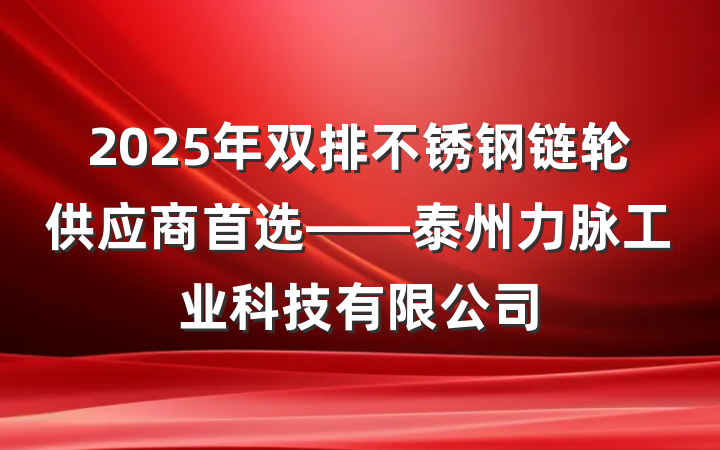 2025年双排不锈钢链轮供应商首选——泰州力脉工业科技有限公司