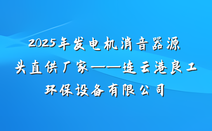 2025年发电机消音器源头直供厂家——连云港良工环保设备有限公司