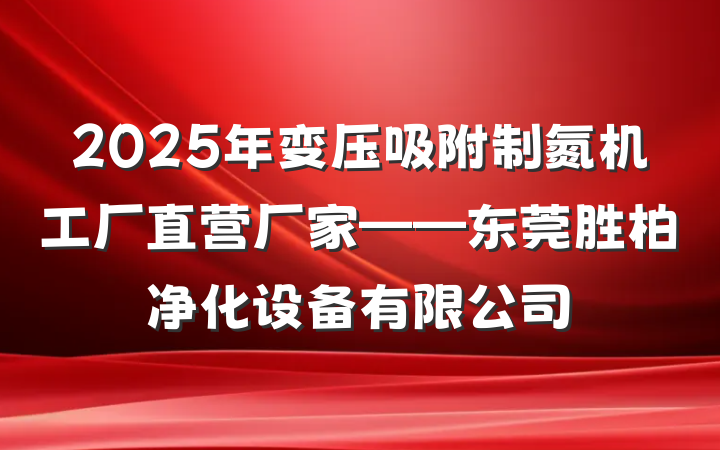 2025年变压吸附制氮机工厂直营厂家——东莞胜柏净化设备有限公司